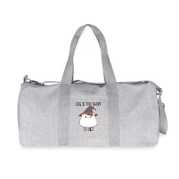 Life Is Too Short To Diet – Pummelige Zauberkatze - Recycelte Canvas-Sporttasche von Stanley/Stella - Grau meliert - Vorne