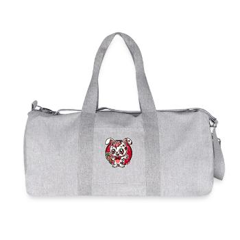 Zombie bunny with brain and carrot - Recycled Canvas Sports Bag by Stanley/Stella - heather grey - Front