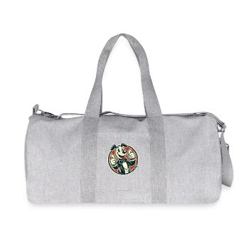 Drôle de chien rétro pouces vers le haut - Sac de sport en toile recyclée Stanley/Stella - gris chiné - Devant