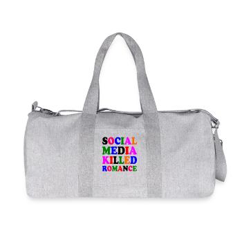 social media killed romance - Recycled Canvas Sports Bag by Stanley/Stella - heather grey - Front