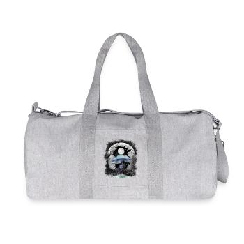 Halloween Bird Raven Crow Crow Forest Moon - Recycled Canvas Sports Bag by Stanley/Stella - heather grey - Front