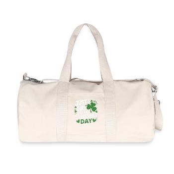 Juste une fille qui aime le trèfle de la Saint-Patrick - Sac de sport en toile recyclée Stanley/Stella - blanc naturel - Devant