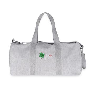 Shamrock Heartbeat Saint-Patrick Amour Femmes - Sac de sport en toile recyclée Stanley/Stella - gris chiné - Devant