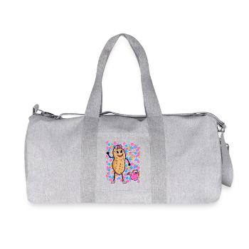 Spring Summer Peanut Flowers Girls Kids - Recycled Canvas Sports Bag by Stanley/Stella - heather grey - Front