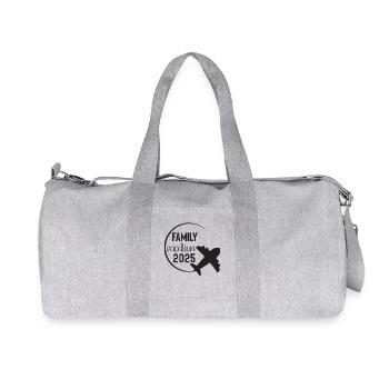 Family Trip Vacation Family Vacation 2025 - Recycled Canvas Sports Bag by Stanley/Stella - heather grey - Front