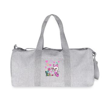 Chat Chats Enfant Enfants Bébé - Sac de sport en toile recyclée Stanley/Stella - gris chiné - Devant