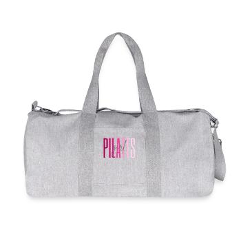 Pilates Girl Pink Fitness Geschenk - Recycelte Canvas-Sporttasche von Stanley/Stella - Grau meliert - Vorne