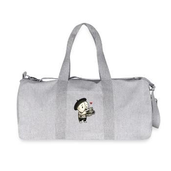The Shy Pantomime Photographer - Recycled Canvas Sports Bag by Stanley/Stella - heather grey - Front