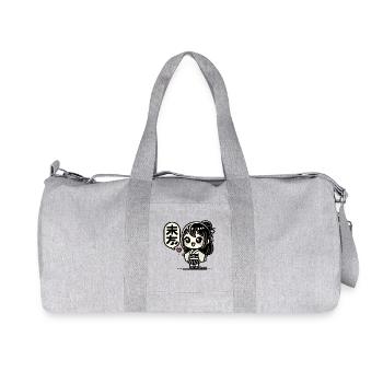 Cute Japanese chibi girl in kimono - Recycled Canvas Sports Bag by Stanley/Stella - heather grey - Front