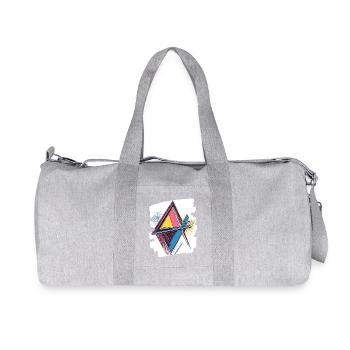 Années 80 - Sac de sport en toile recyclée Stanley/Stella - gris chiné - Devant