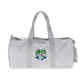 Forest Nature Spring Bee Bees Bumblebee - Recycled Canvas Sports Bag by Stanley/Stella - heather grey - Front