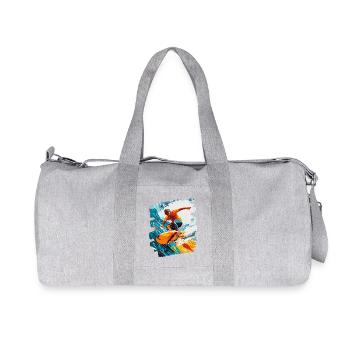Surfer Surfen Surfbrett Surfing - Recycelte Canvas-Sporttasche von Stanley/Stella - Grau meliert - Vorne