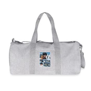 Lost Boy and Penguins in Comic Style - Recycled Canvas Sports Bag by Stanley/Stella - heather grey - Front