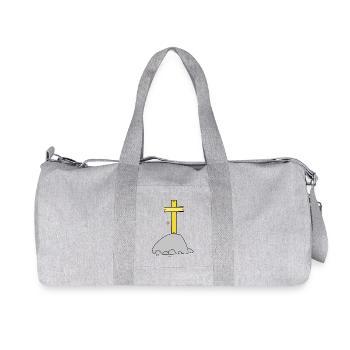 Halloween Cross Crosses Spider - Recycled Canvas Sports Bag by Stanley/Stella - heather grey - Front