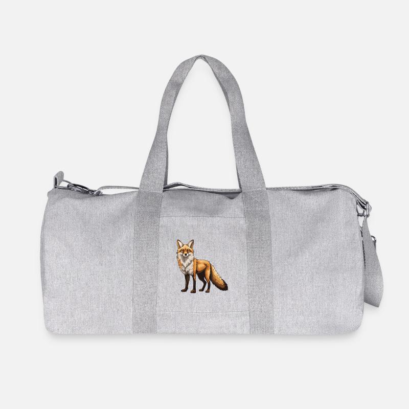 Fuchs Tier - Recycelte Canvas-Sporttasche von Stanley/Stella - Grau meliert