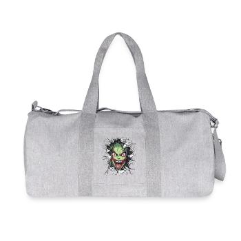 Gruseliges Monster durchbricht Wand - Recycelte Canvas-Sporttasche von Stanley/Stella - Grau meliert - Vorne