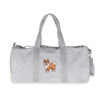 Pomeranian Dog - Recycled Canvas Sports Bag by Stanley/Stella - heather grey - Front