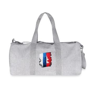 France Drapeau Français - Sac de sport en toile recyclée Stanley/Stella - gris chiné - Devant