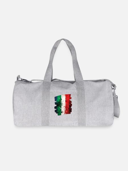 Italienische Flagge Italien - Recycelte Canvas-Sporttasche von Stanley/Stella - Grau meliert