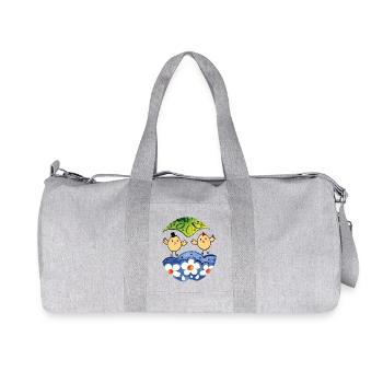 Frohe Ostern - Recycelte Canvas-Sporttasche von Stanley/Stella - Grau meliert - Vorne