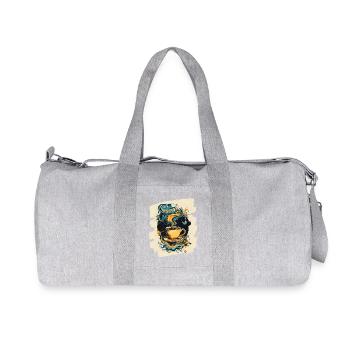 Kaffee Coffee Kaffeeliebhaber - Recycelte Canvas-Sporttasche von Stanley/Stella - Grau meliert - Vorne