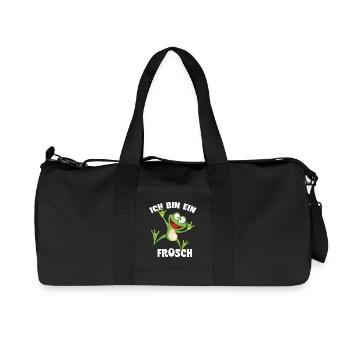 Je suis une grenouille - Sac de sport en toile recyclée Stanley/Stella - noir - Devant