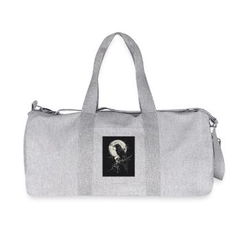 Raven Skull Moon Dark Gothic Black Crow - Recycled Canvas Sports Bag by Stanley/Stella - heather grey - Front
