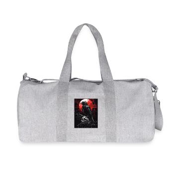 Raven Skull Moon Dark Gothic Black Crow - Recycled Canvas Sports Bag by Stanley/Stella - heather grey - Front