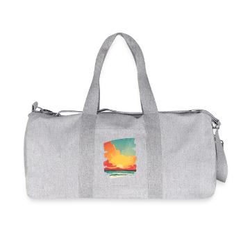 Summer Sunset - Recycled Canvas Sports Bag by Stanley/Stella - heather grey - Front