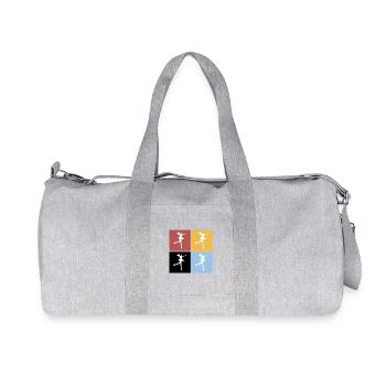 Squares Figure Skating Sports Hobby - Recycled Canvas Sports Bag by Stanley/Stella - heather grey - Front