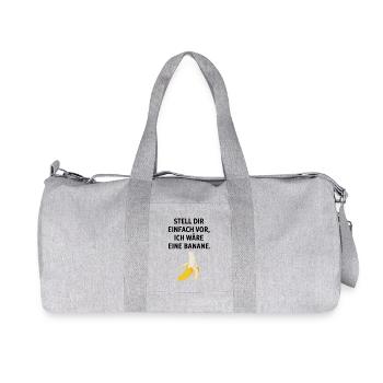 Bananen Kostüm Stell Dir Einfach Vor Party Banane - Recycelte Canvas-Sporttasche von Stanley/Stella - Grau meliert - Vorne