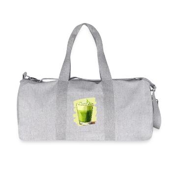 Matcha Latte Liebhaber Grüntee - Recycelte Canvas-Sporttasche von Stanley/Stella - Grau meliert - Vorne