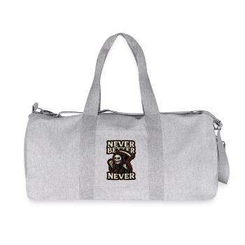 The Grim Reaper was, never better, never - Recycled Canvas Sports Bag by Stanley/Stella - heather grey - Front