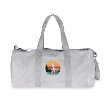 Retro Golfer Golf Swing Gifts for Golfer Players - Recycelte Canvas-Sporttasche von Stanley/Stella - Grau meliert - Vorne