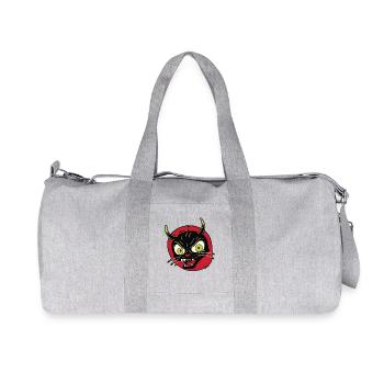 Grimace diabolique d’un chat diabolique - Sac de sport en toile recyclée Stanley/Stella - gris chiné - Devant