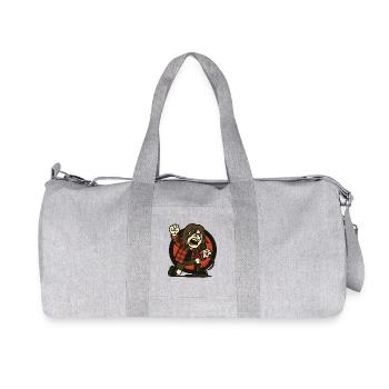 Grunge Rocker mit Flanell und Wut am Mikrofon - Recycelte Canvas-Sporttasche von Stanley/Stella - Grau meliert - Vorne