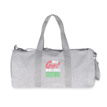Proud Plant Lady Who Loves Gardening - Recycled Canvas Sports Bag by Stanley/Stella - heather grey - Front