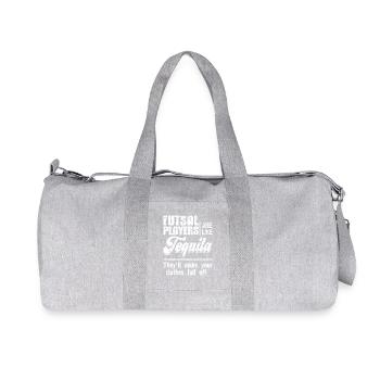 Futsal Players Are Like Tequila Bold Humor - Recycled Canvas Sports Bag by Stanley/Stella - heather grey - Front