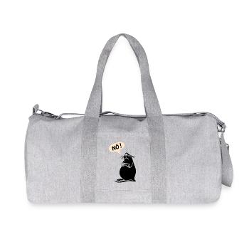Fauler Seehund sagt NÖ - Lazy Seal Says NO Cartoon - Sac de sport en toile recyclée Stanley/Stella - gris chiné - Devant