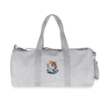 Koi Fish Saying - Recycled Canvas Sports Bag by Stanley/Stella - heather grey - Front