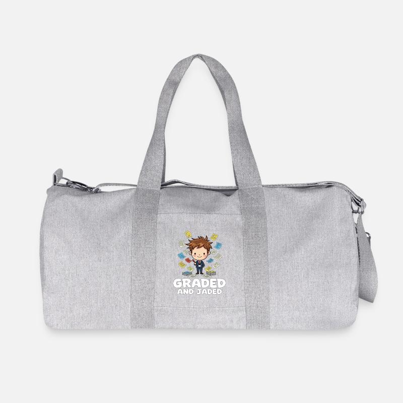 BENOTET UND ABGESTUMPFT - GESCHENK FÜR LEHRER - Recycelte Canvas-Sporttasche von Stanley/Stella - Grau meliert