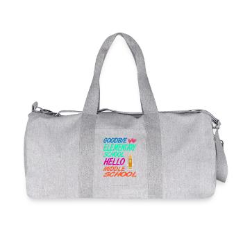 Goodbye Elementary Hello Middle School Journey - Recycled Canvas Sports Bag by Stanley/Stella - heather grey - Front