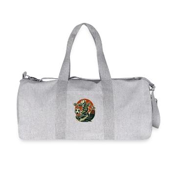 Skeleton zombie playing football - Recycled Canvas Sports Bag by Stanley/Stella - heather grey - Front