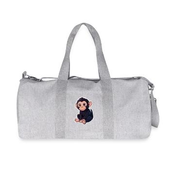 Affe Süsses Äffchen Geschenk für Affenfans - Recycelte Canvas-Sporttasche von Stanley/Stella - Grau meliert - Vorne
