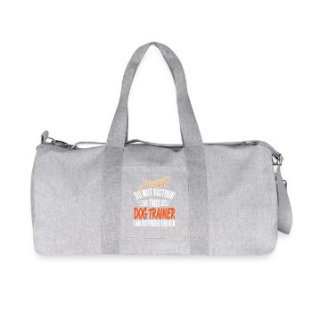 Do Not Disturb Funny Dog Trainer Saying - Recycled Canvas Sports Bag by Stanley/Stella - heather grey - Front