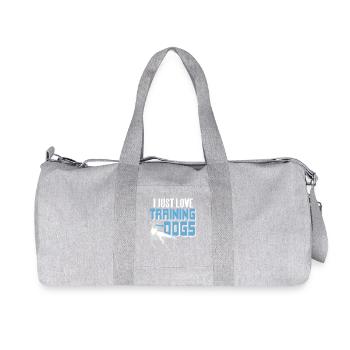 I Just Love Training Dogs Dog Trainer Humor Sport - Recycled Canvas Sports Bag by Stanley/Stella - heather grey - Front