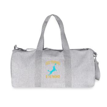 Dog Training Is The Answer Motivation For Canine - Recycled Canvas Sports Bag by Stanley/Stella - heather grey - Front