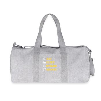 Manger Dormir Vélo Répéter Routine Mode de vie - Sac de sport en toile recyclée Stanley/Stella - gris chiné - Devant