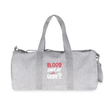 Blood Sweat and Gear Hardcore Cycling Grind - Recycled Canvas Sports Bag by Stanley/Stella - heather grey - Front