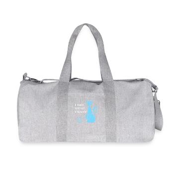 I Do What I Want Funny Angry Cat Knocks Cup Down - Recycled Canvas Sports Bag by Stanley/Stella - heather grey - Front